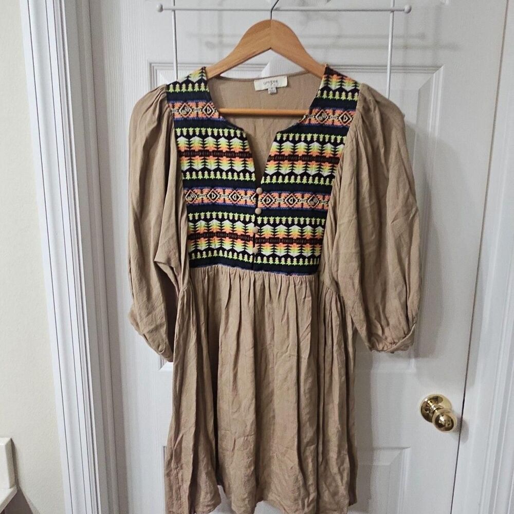 Umgee Embroidered Boho Dress